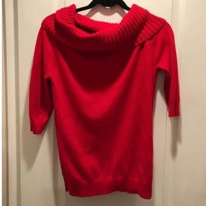 Express red cowl neck sweater s/p